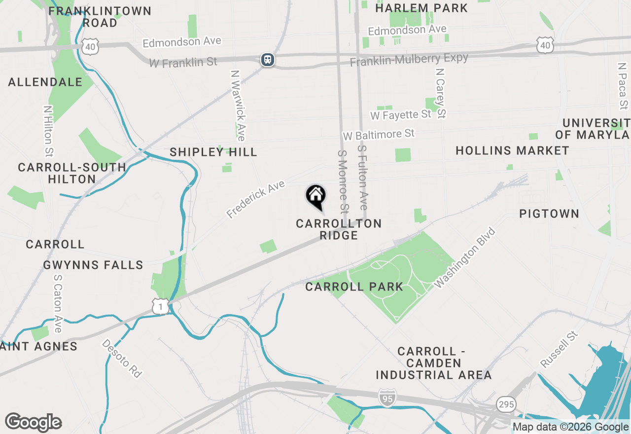 Map of 2019 Ramsay Street, Baltimore, MD 21223