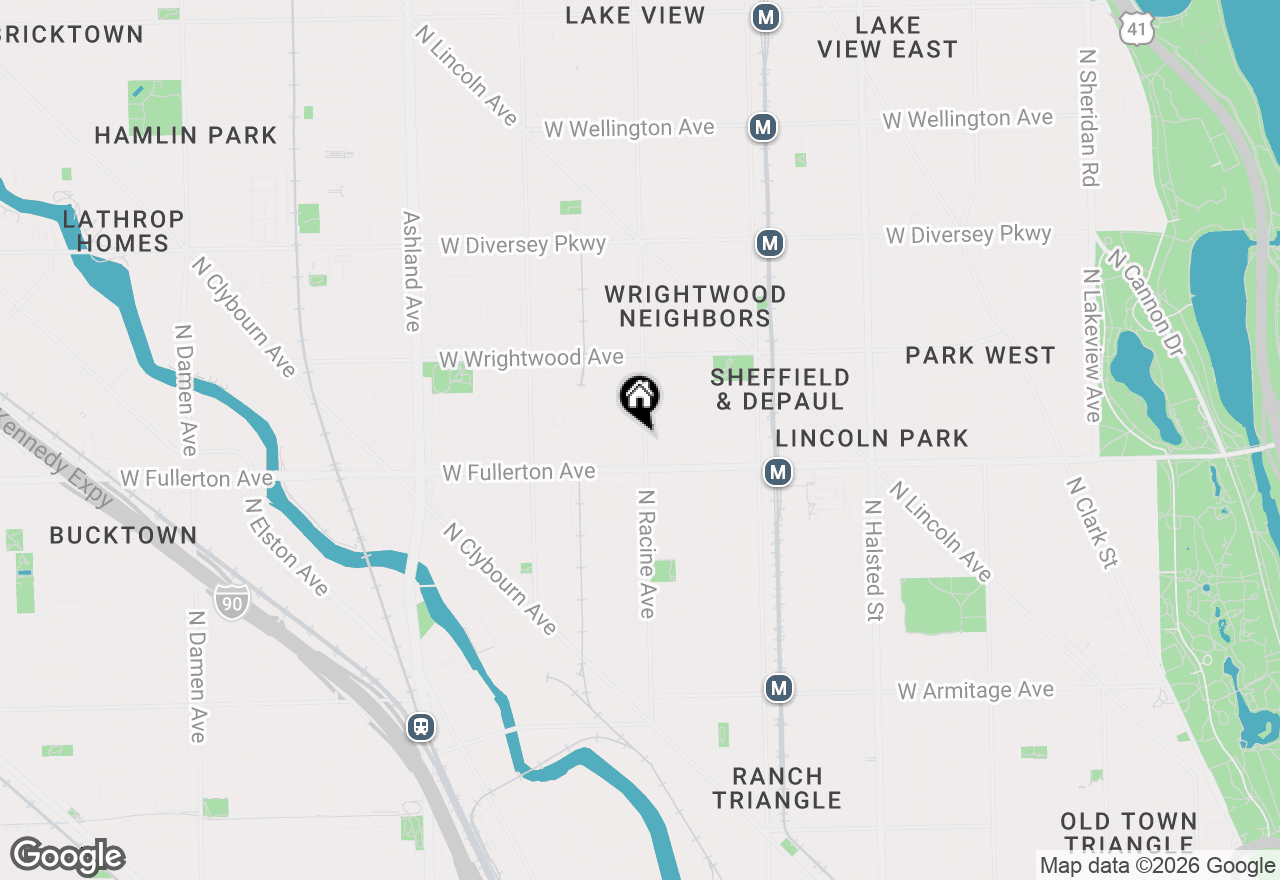 Map of 1205 W Montana Street #1W, Chicago, IL 60614