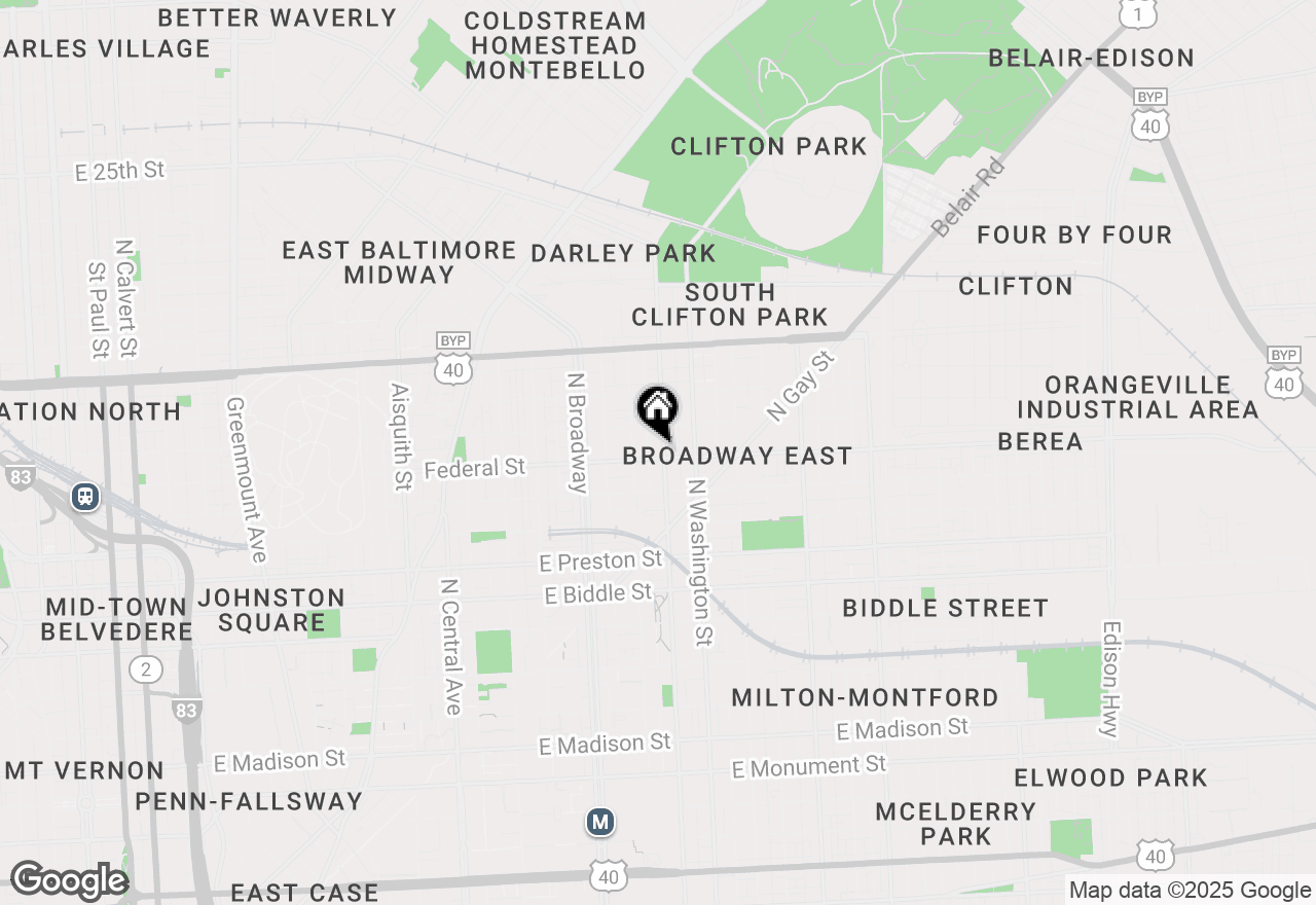 Map of 1606 N Wolfe Street, Baltimore, MD 21213