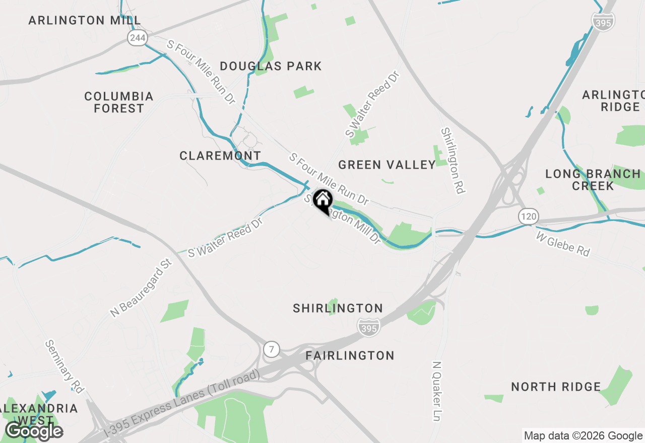 Map of 2508 S Arlington Mill Drive #1, Arlington, VA 22206