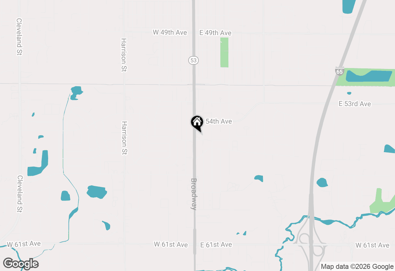 Map of 5475 Broadway Street, Merrillville, IN 46410