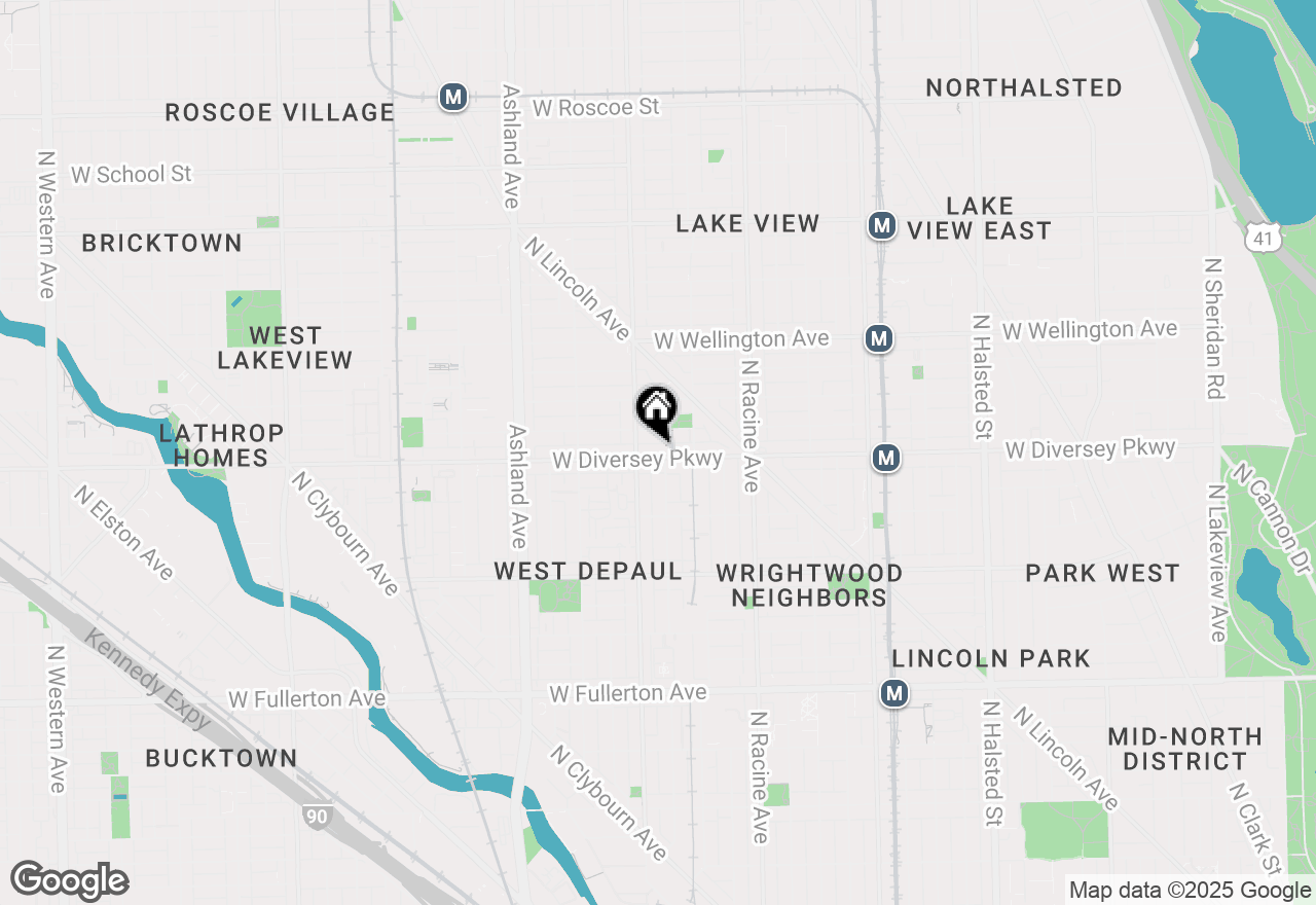 Map of 1336 W Diversey Parkway #2, Chicago, IL 60614