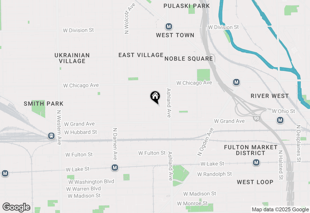 Map of 616 N Paulina Street #1, Chicago, IL 60622