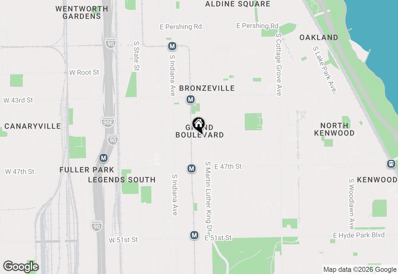 Map of 4519 S Calumet Avenue #1B, Chicago, IL 60653