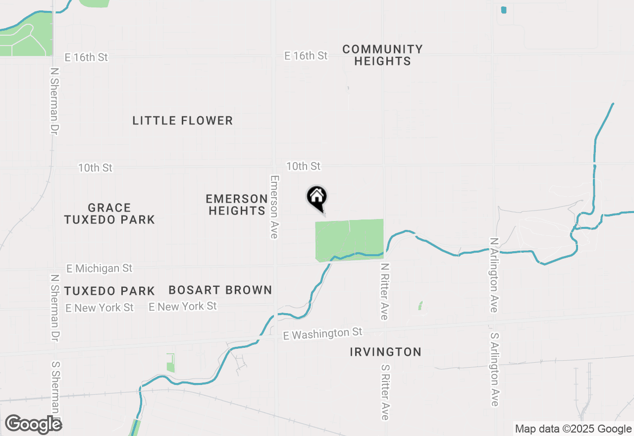 Map of 5252 E St Clair Street, Indianapolis, IN 46219