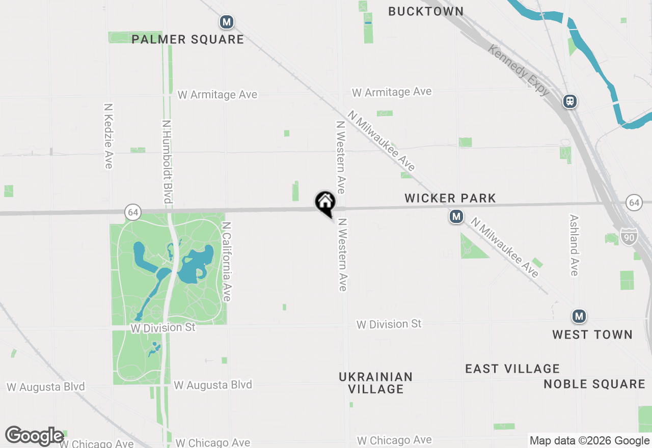 Map of 1526 N Artesian Avenue #CH, Chicago, IL 60622