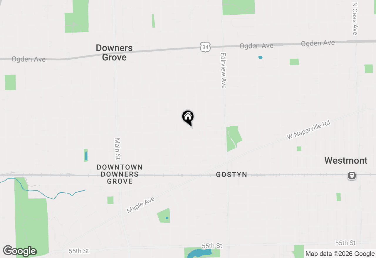 Map of 602 Prairie Avenue, Downers Grove, IL 60515