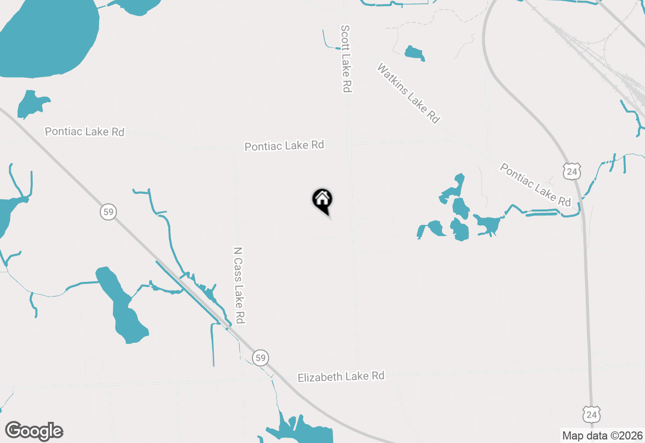 Map of 3173 Hidden Ridge Drive, Waterford, MI 48328