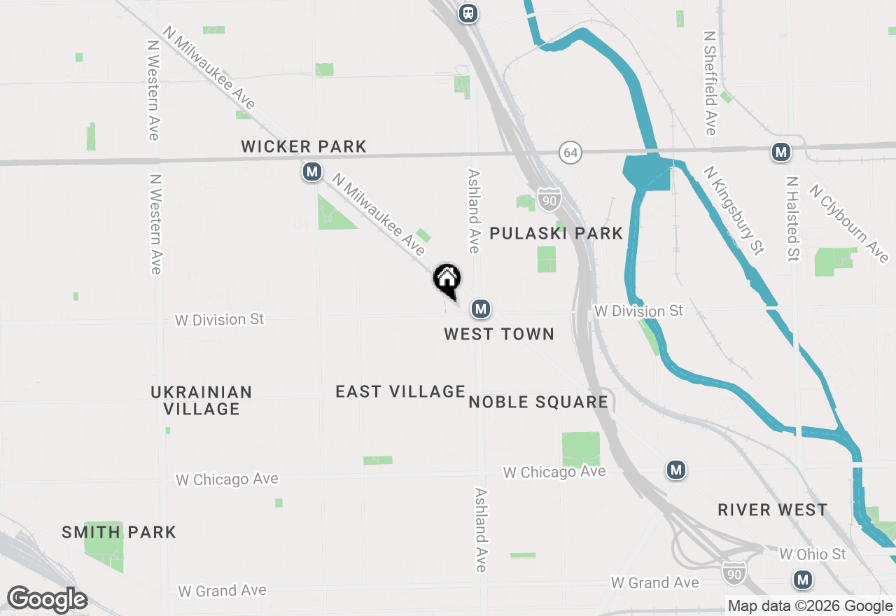 Map of 1648 W Division Street #110, Chicago, IL 60622