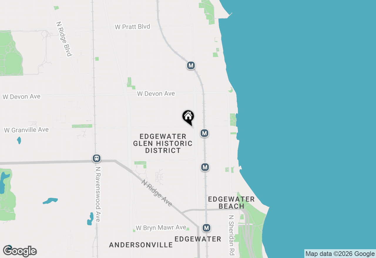 Map of 1215 W Granville Avenue #1A, Chicago, IL 60660