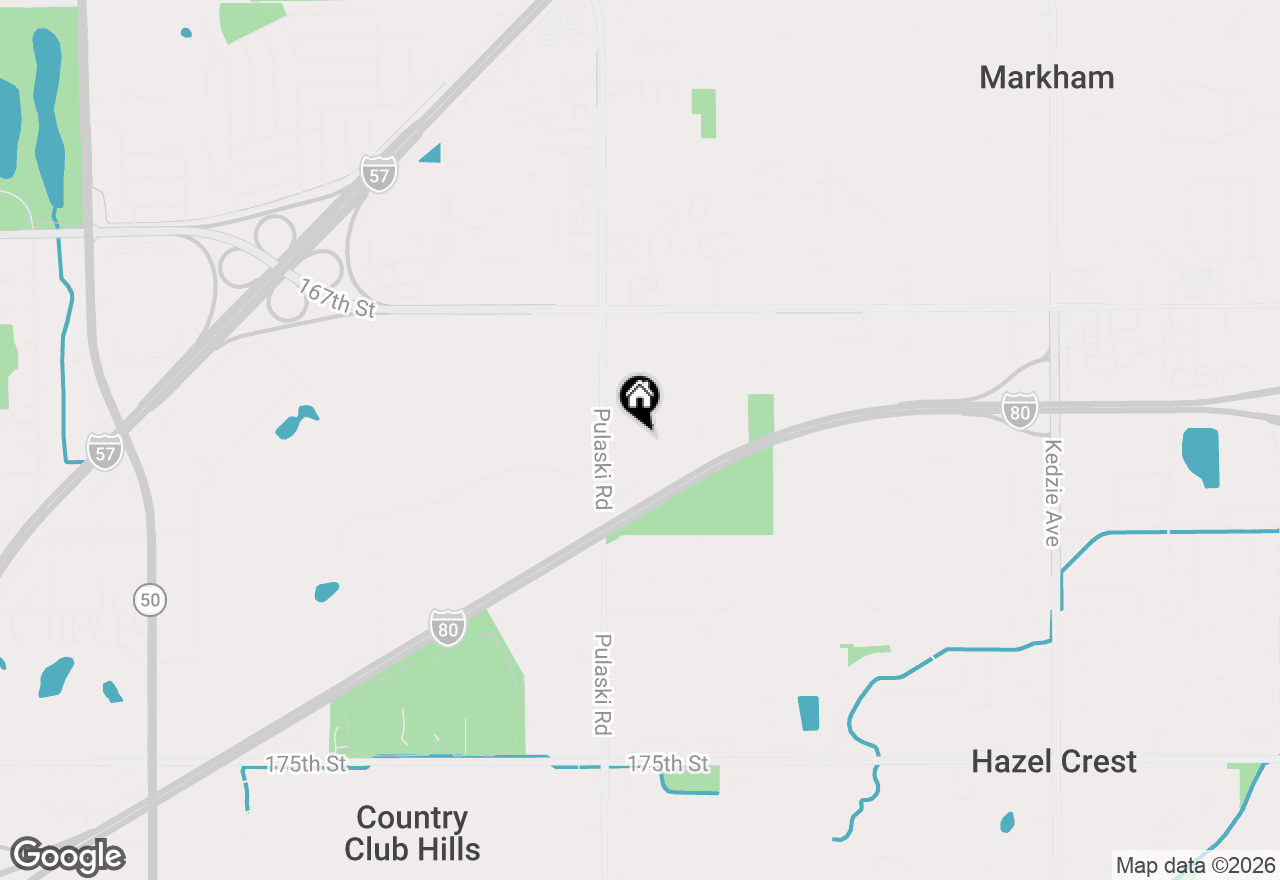 Map of 16928 Old Elm Drive, Country Club Hills, IL 60478