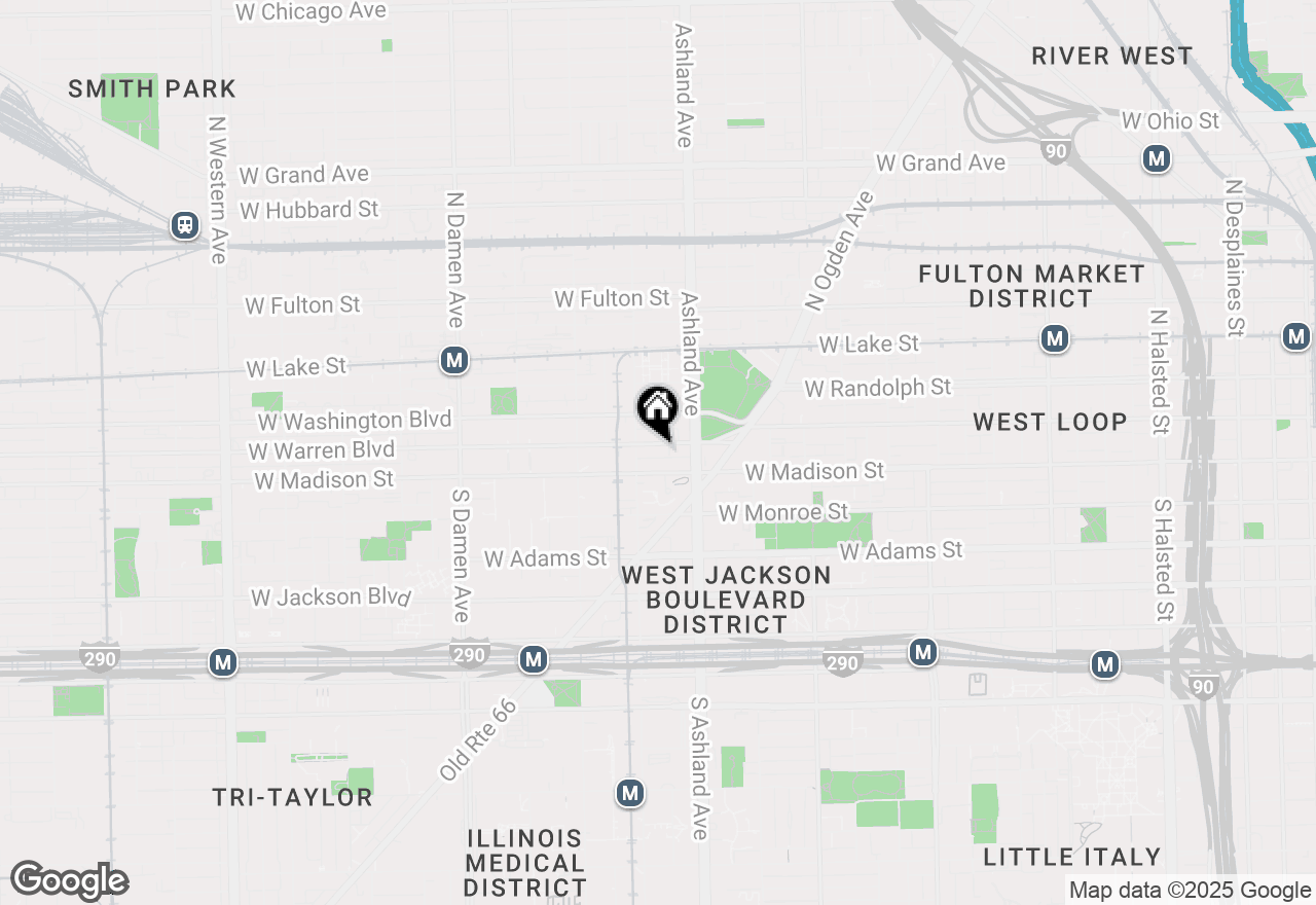 Map of 1639 W Warren Boulevard #3, Chicago, IL 60612