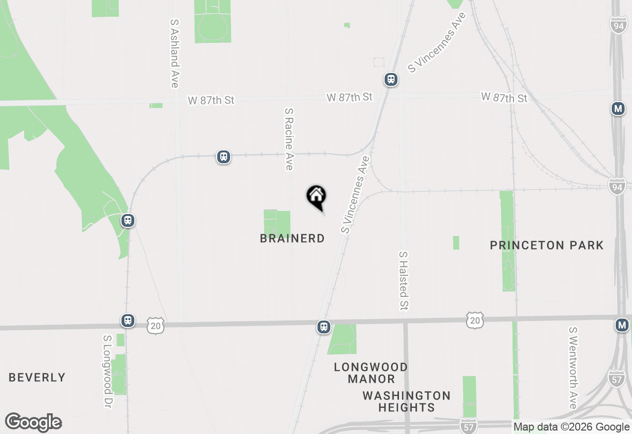 Map of 9112 S Aberdeen Street, Chicago, IL 60620