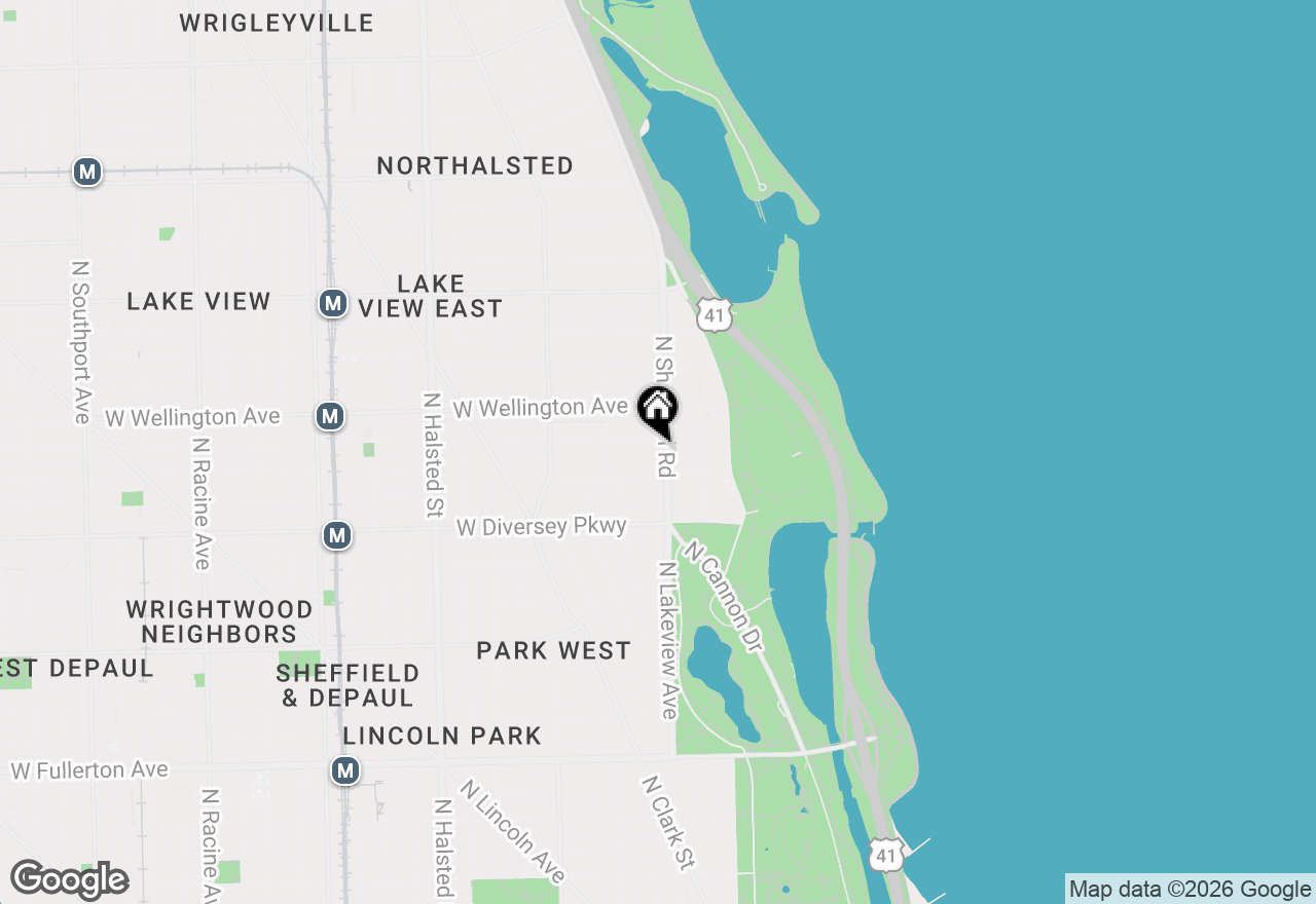 Map of 2930 N Sheridan Road #1301, Chicago, IL 60657