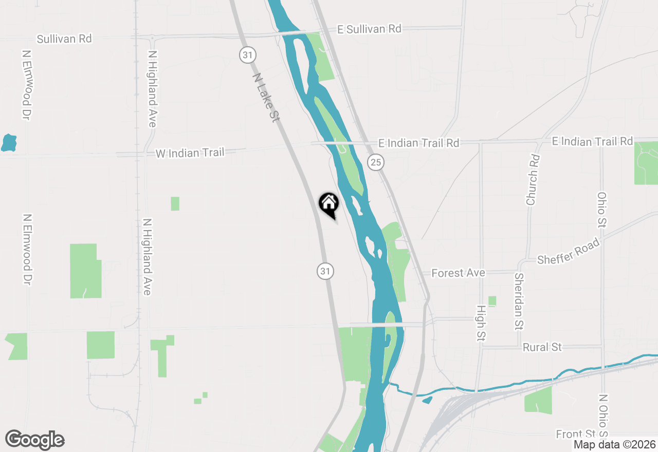 Map of 929 N Lake Street, Aurora, IL 60506