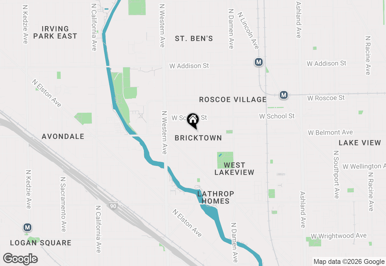 Map of 2222 W Belmont Avenue #401, Chicago, IL 60618