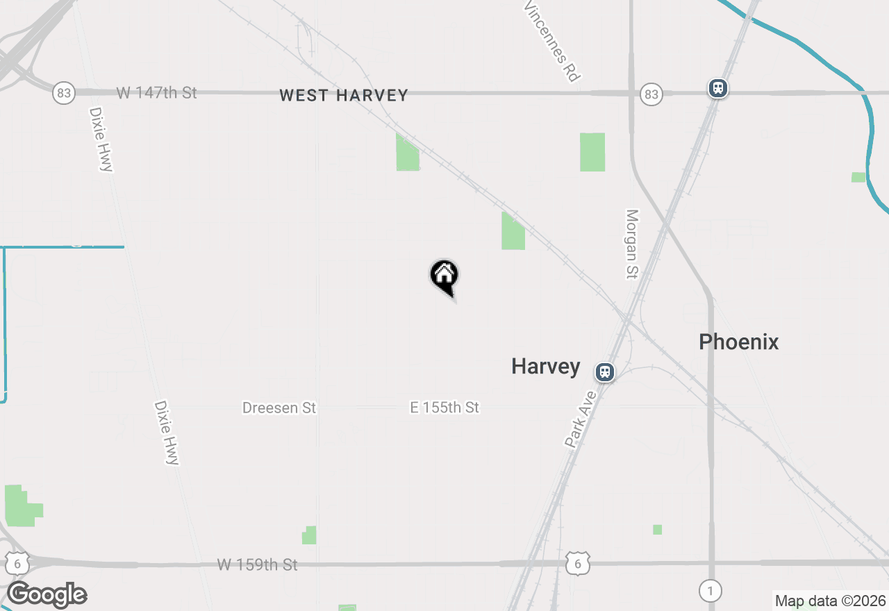 Map of 15216 Myrtle Avenue, Harvey, IL 60426