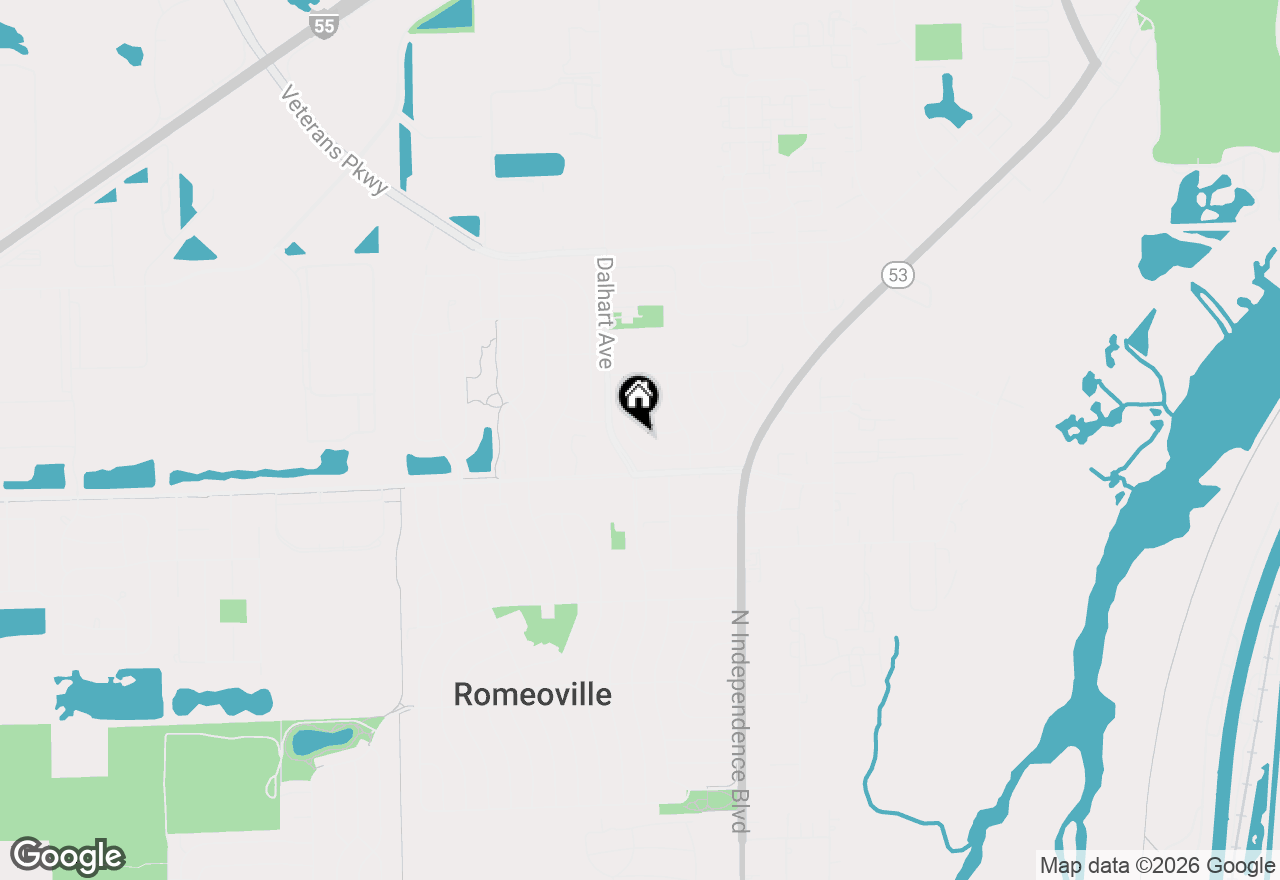 Map of 122 Ambassador Avenue, Romeoville, IL 60446