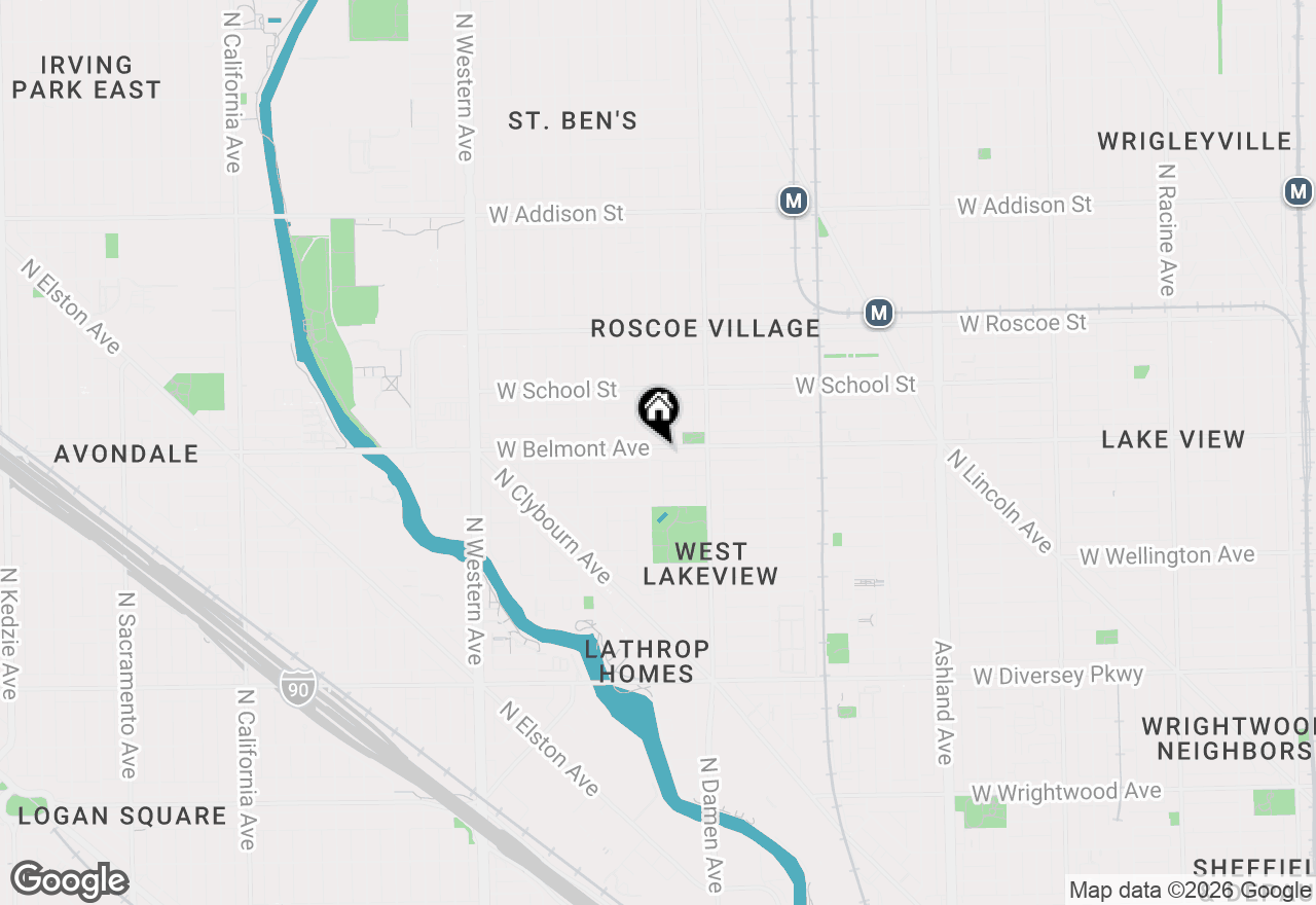 Map of 2051 W Belmont Avenue #1, Chicago, IL 60618