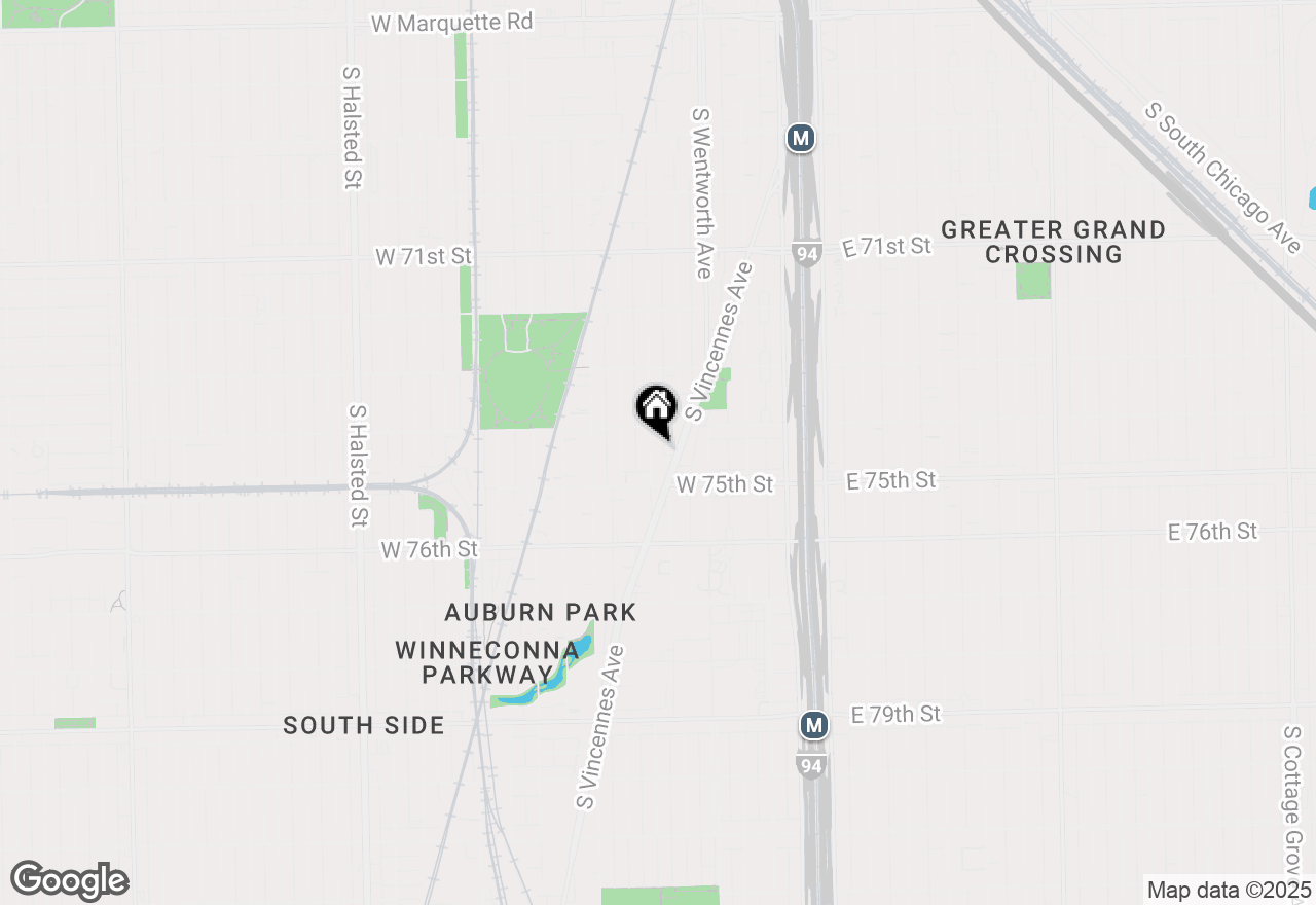 Map of 7425 S Princeton Avenue #2, Chicago, IL 60621