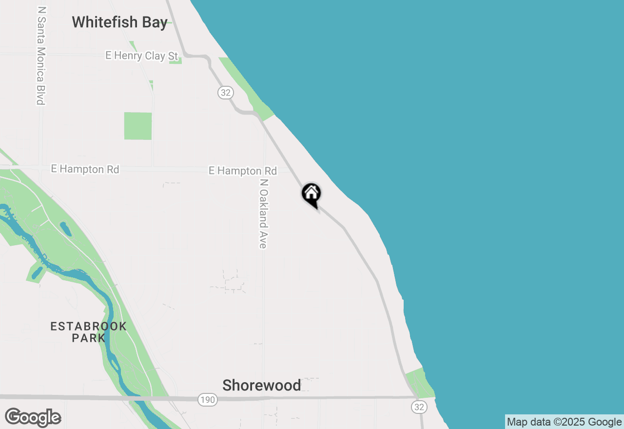 Map of 4666 N Wilshire Rd, Whitefish Bay, WI 53211