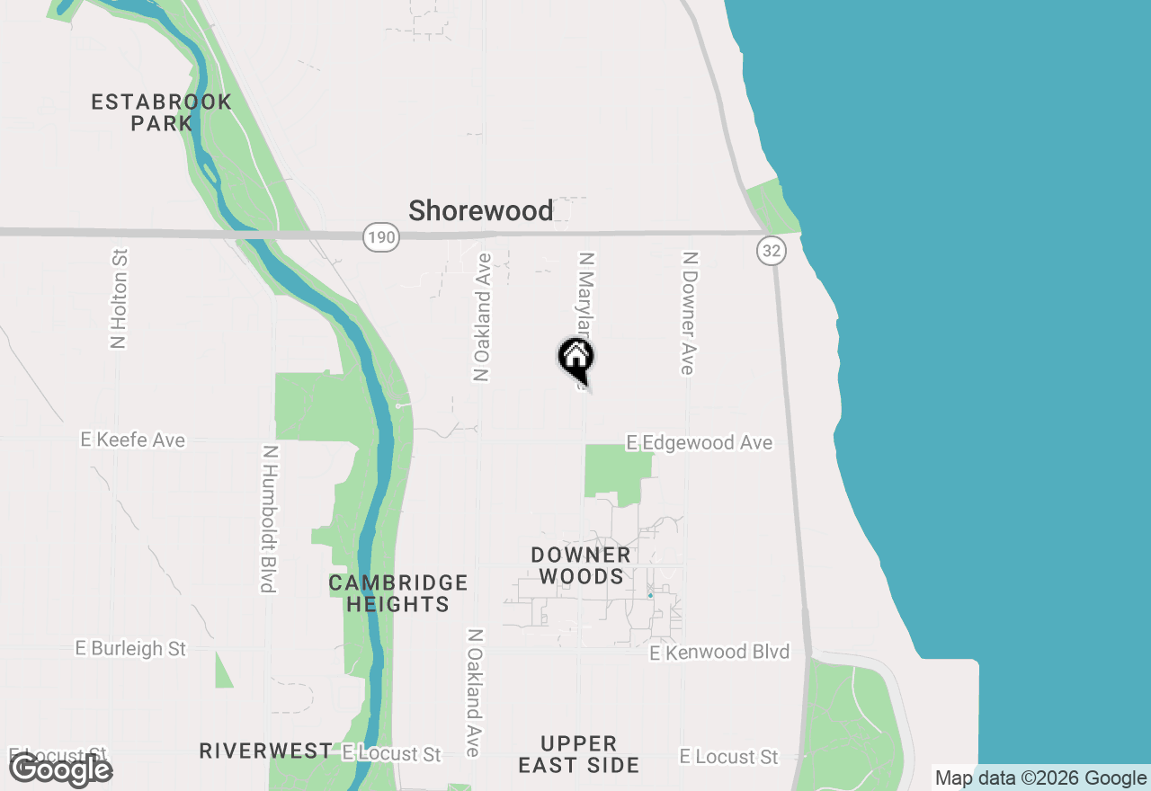 Map of 3553 N Maryland Ave, Shorewood, WI 53211