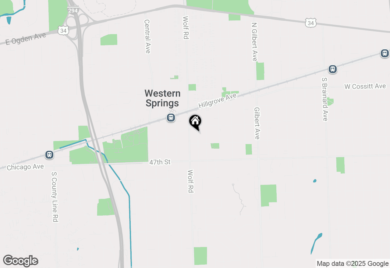 Map of 4536 Johnson Avenue, Western Springs, IL 60558