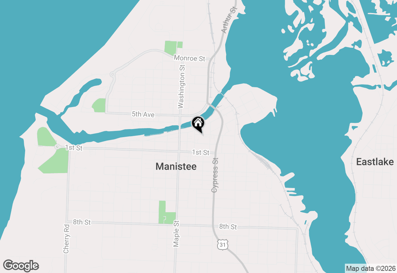 Map of 75 Filer Street, Manistee, MI 49660
