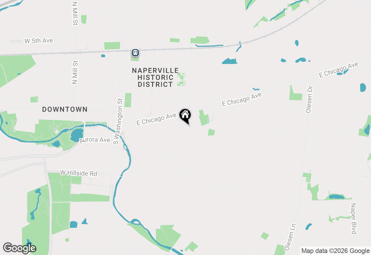 Map of 321 S Columbia Street, Naperville, IL 60540
