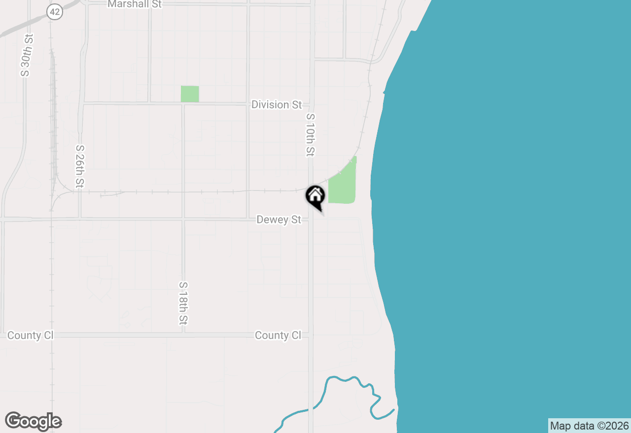 Map of 2023 S 10th St, Manitowoc, WI 54220