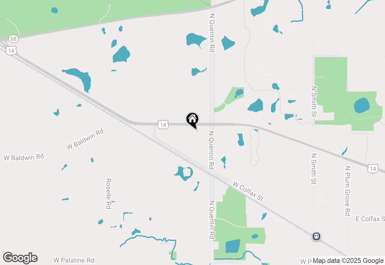 Map of 922 W Chesterfield Court, Palatine, IL 60067