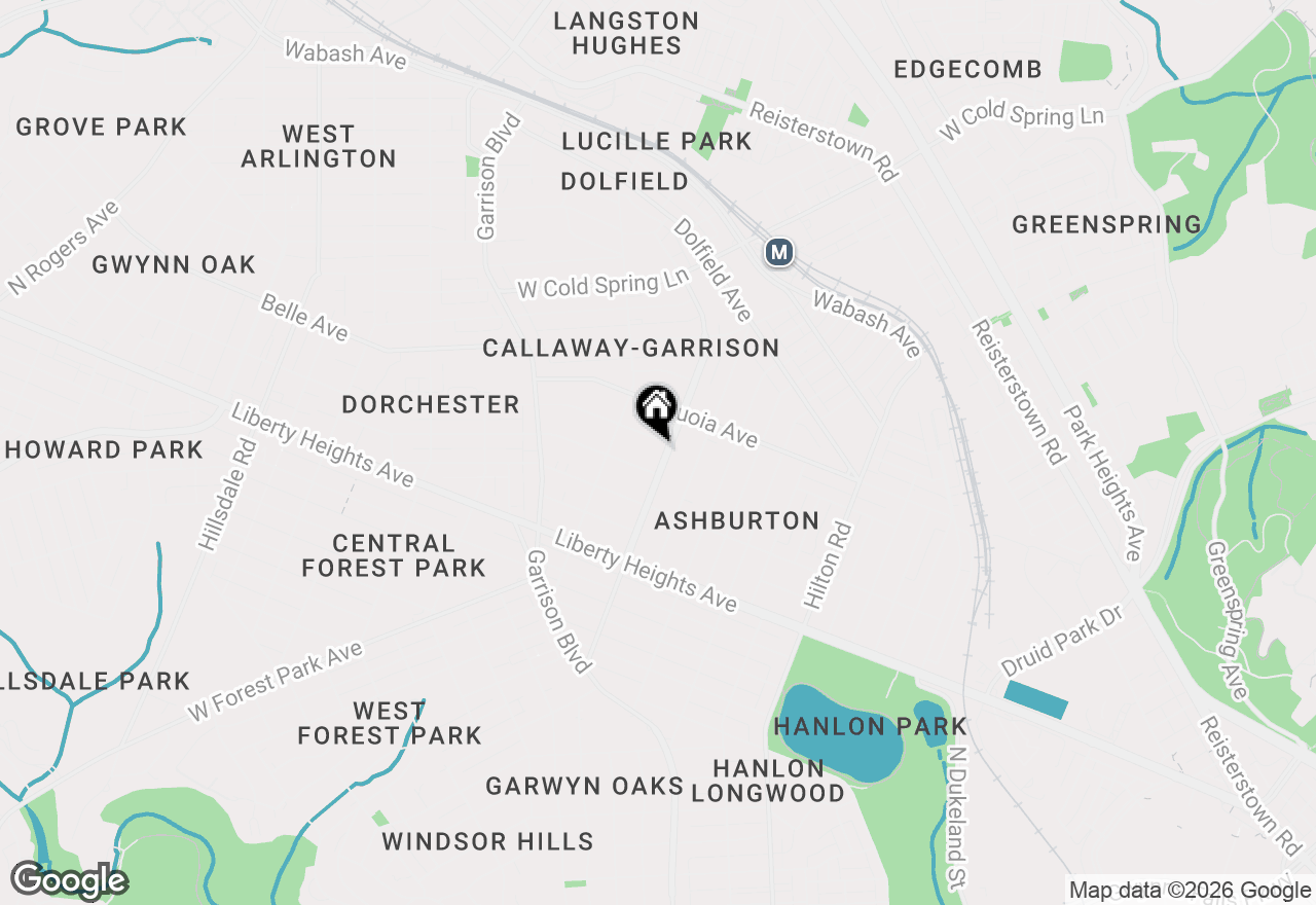 Map of 3606 Callaway Avenue, Baltimore, MD 21215