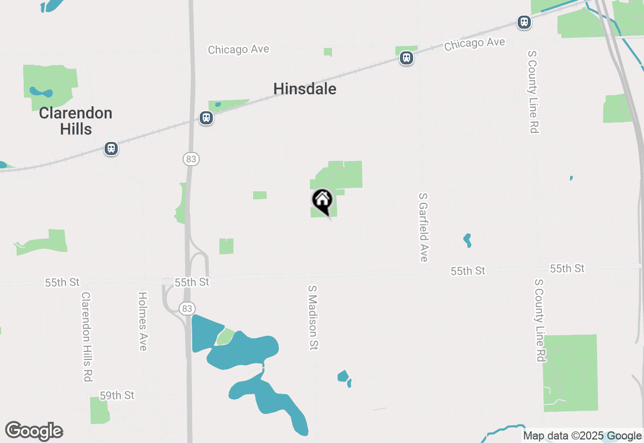 Map of 410 W 8th Place, Hinsdale, IL 60521