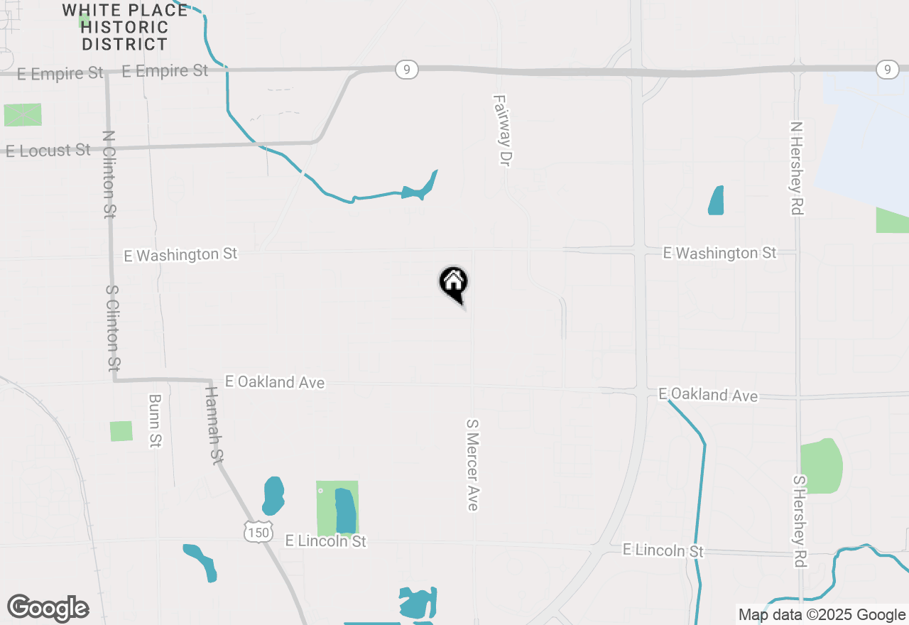 Map of 1513 E Olive Street, Bloomington, IL 61701