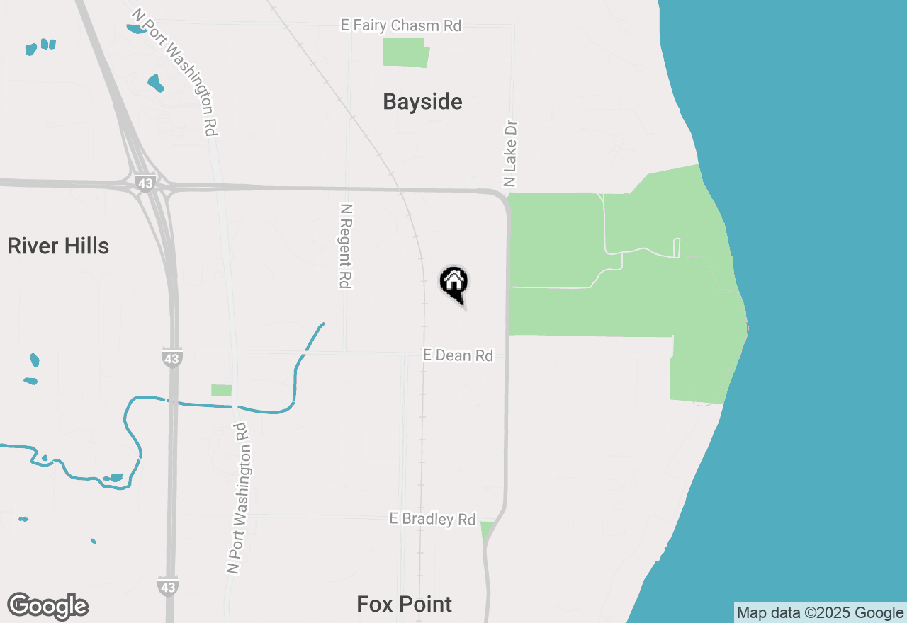 Map of 8501 N Greenvale Rd, Bayside, WI 53217