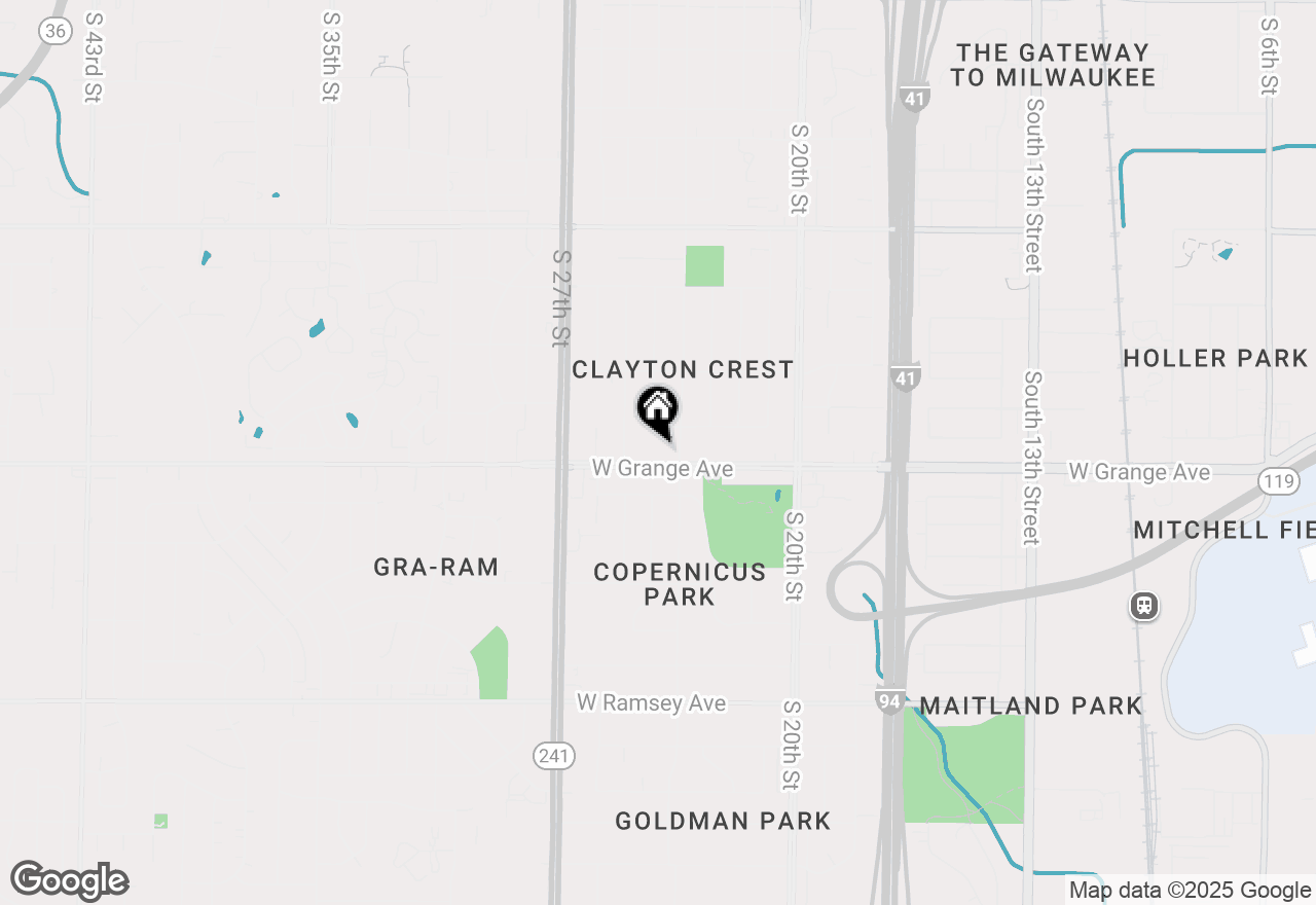 Map of 2334 W Grange Ave, Milwaukee, WI 53221