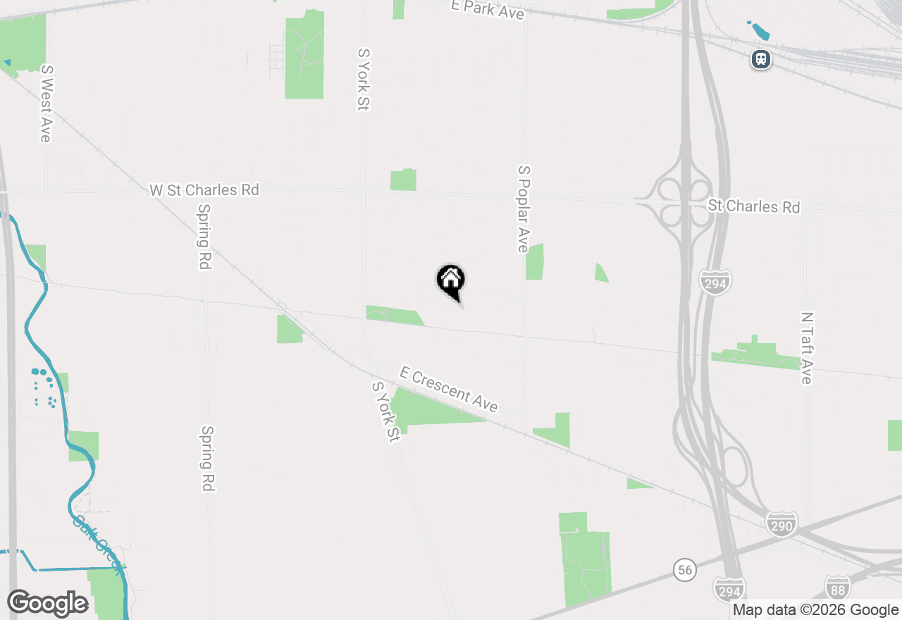 Map of 206 E South Street, Elmhurst, IL 60126