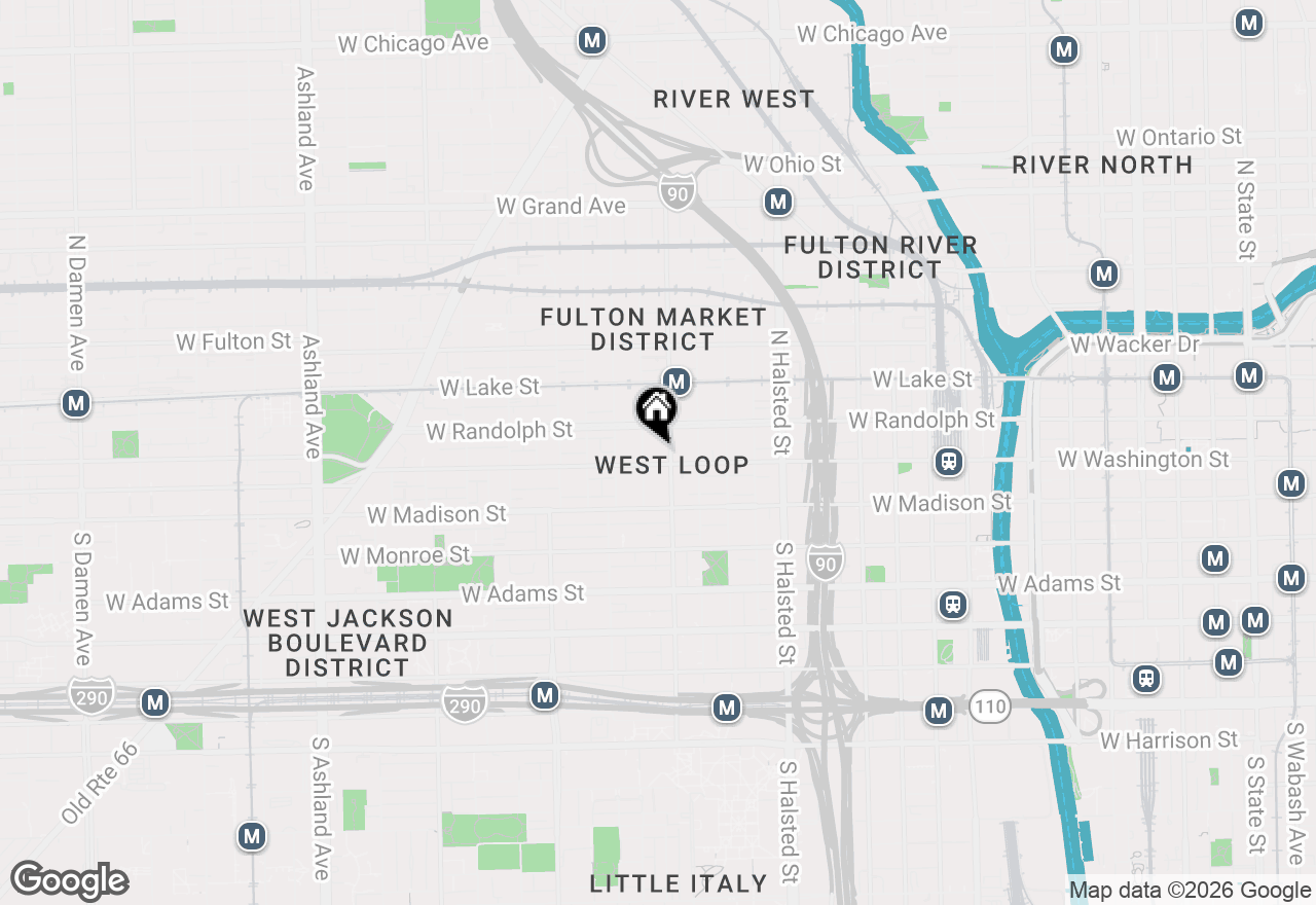 Map of 1000 W Washington Boulevard #344, Chicago, IL 60607