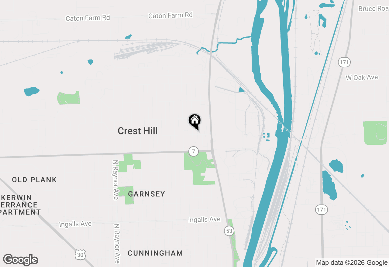 Map of 1700 Cora Street, Crest Hill, IL 60403