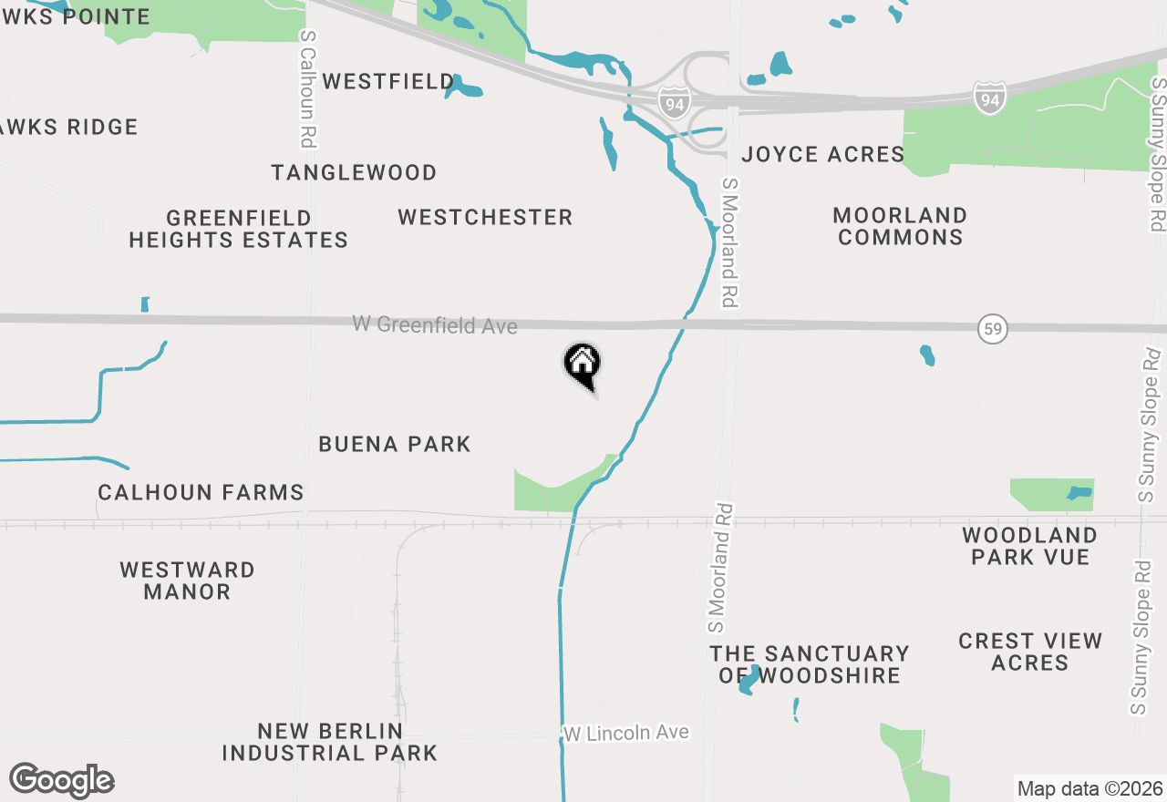 Map of 16107 W Heritage Ln, New Berlin, WI 53151