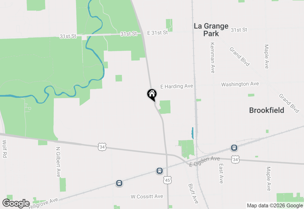 Map of 535 N Ashland Avenue, La Grange Park, IL 60526