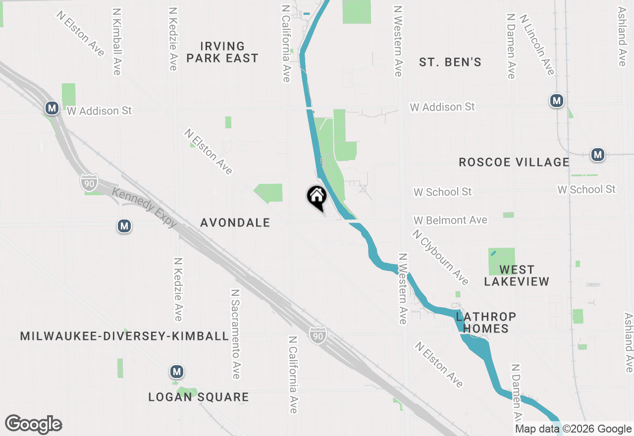 Map of 2700 W Belmont Avenue #207, Chicago, IL 60618