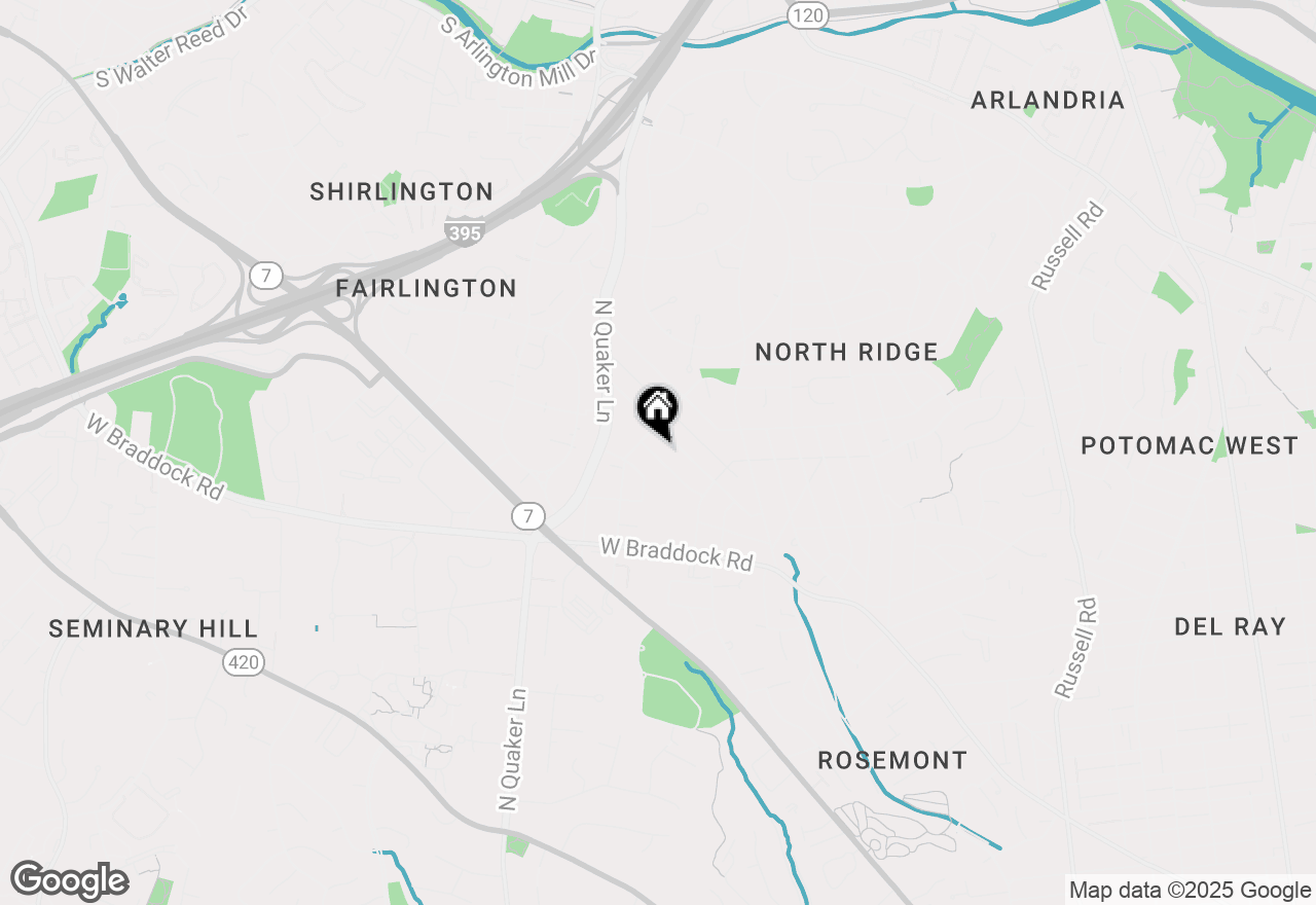 Map of 1605 Woodbine Street, Alexandria, VA 22302