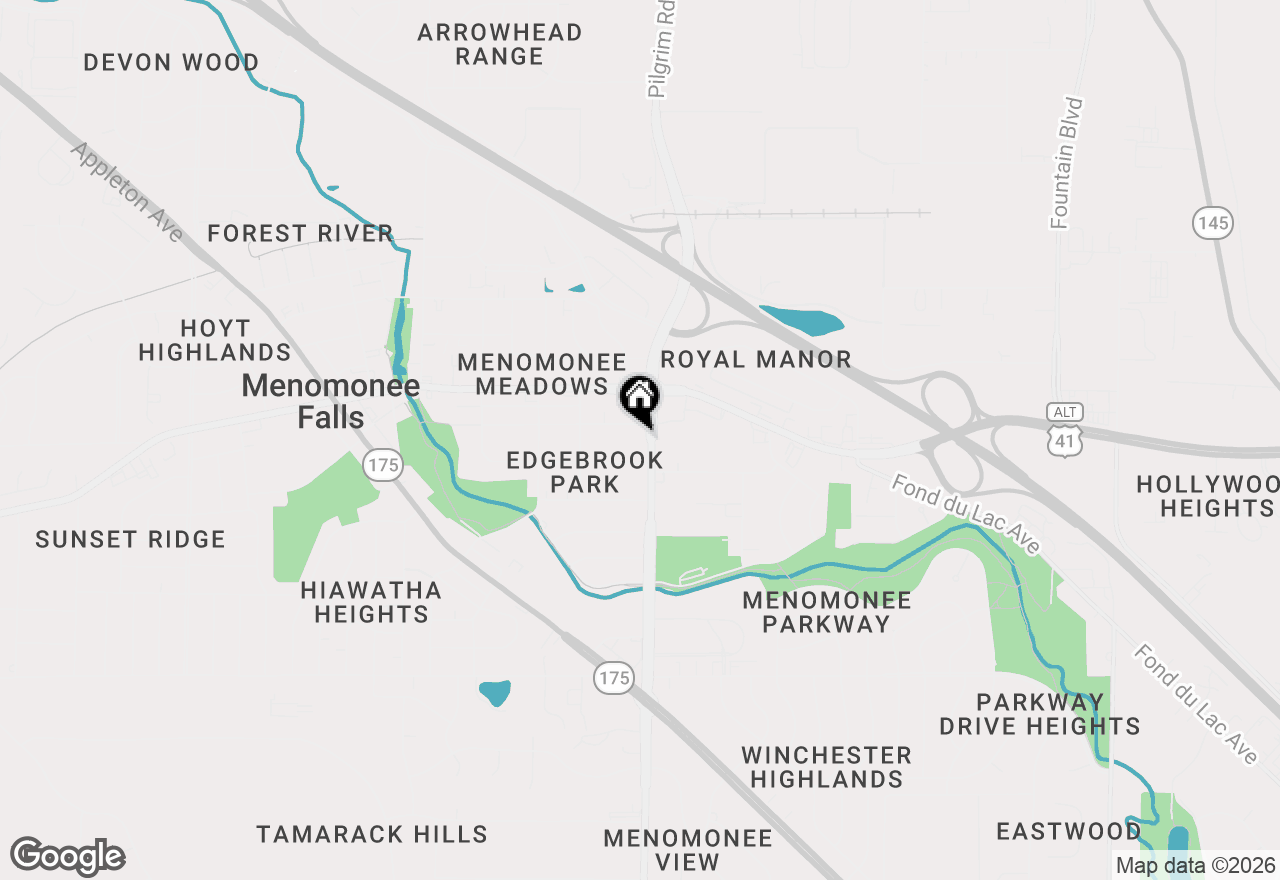 Map of W156N8813 Pilgrim Rd, Menomonee Falls, WI 53051