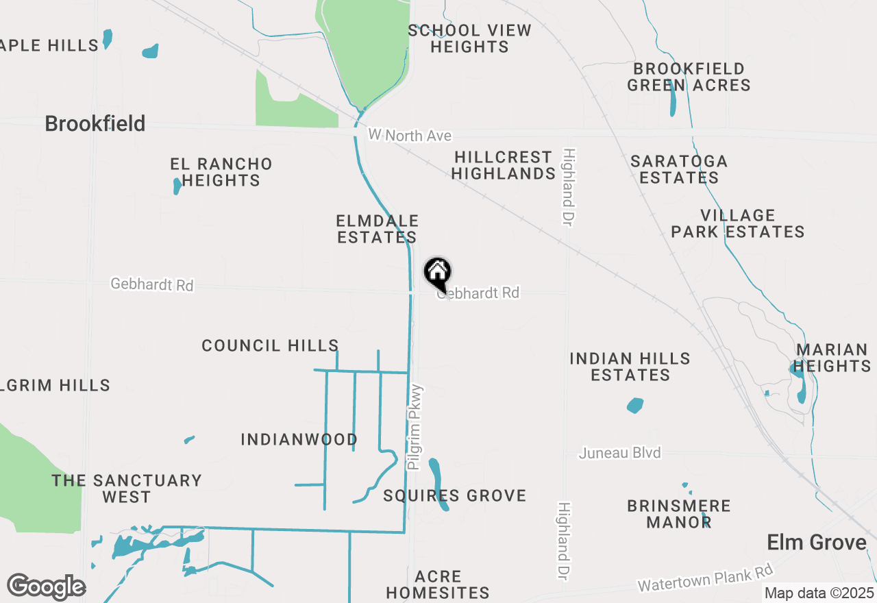 Map of 15305 Gebhardt Rd, Elm Grove, WI 53122