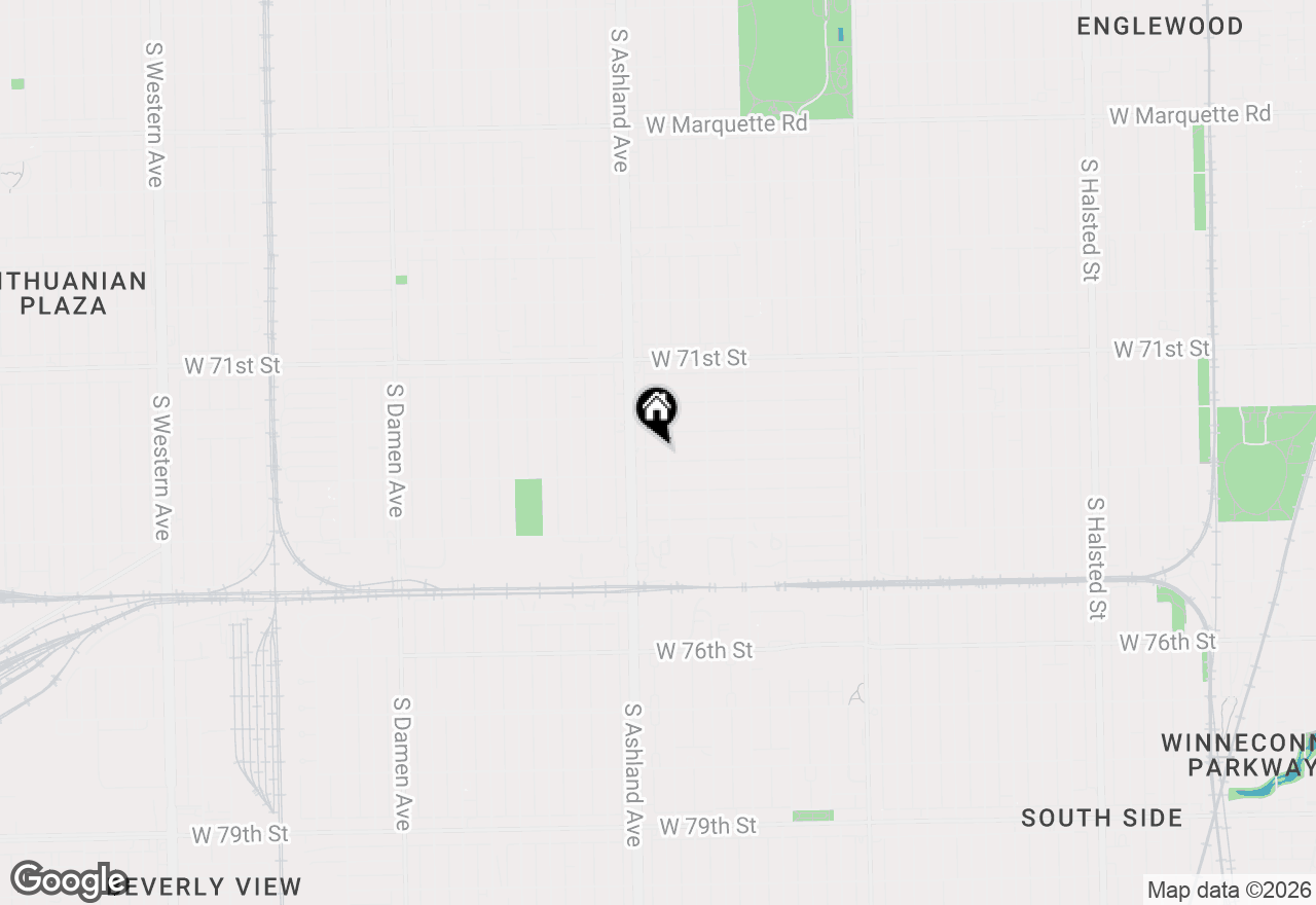 Map of 1509 W 72nd Place, Chicago, IL 60636