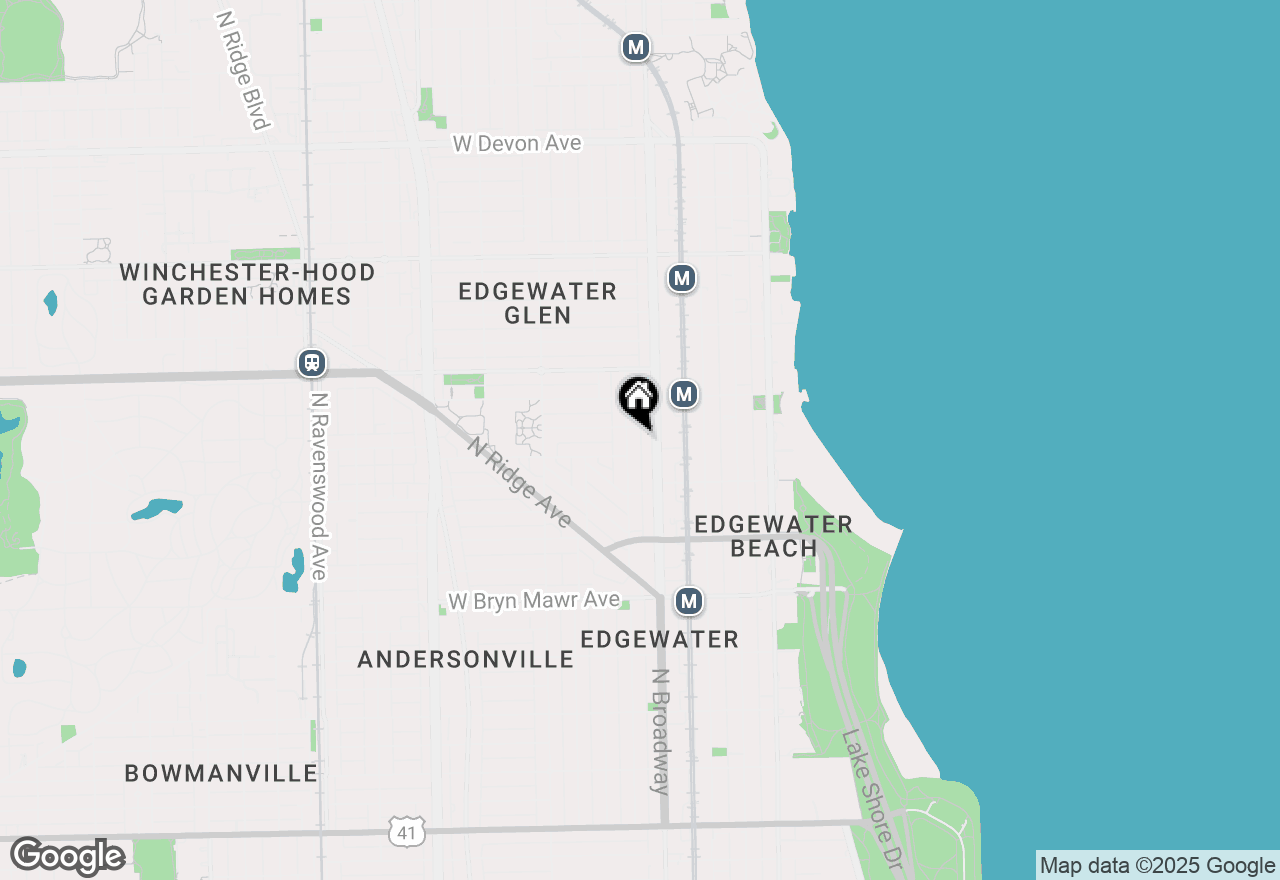 Map of 5859 N Magnolia Avenue #G, Chicago, IL 60660