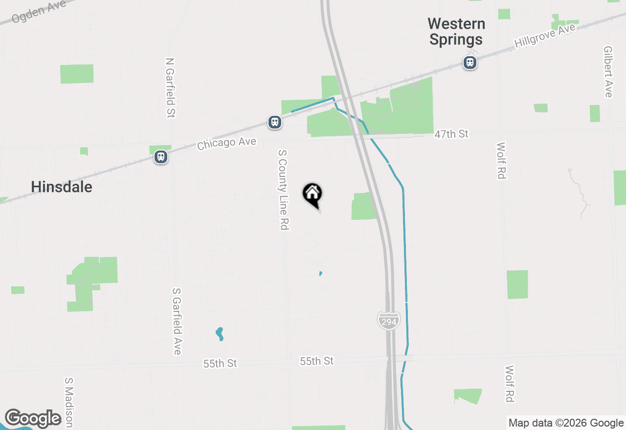 Map of 323 Hillcrest Avenue, Hinsdale, IL 60521