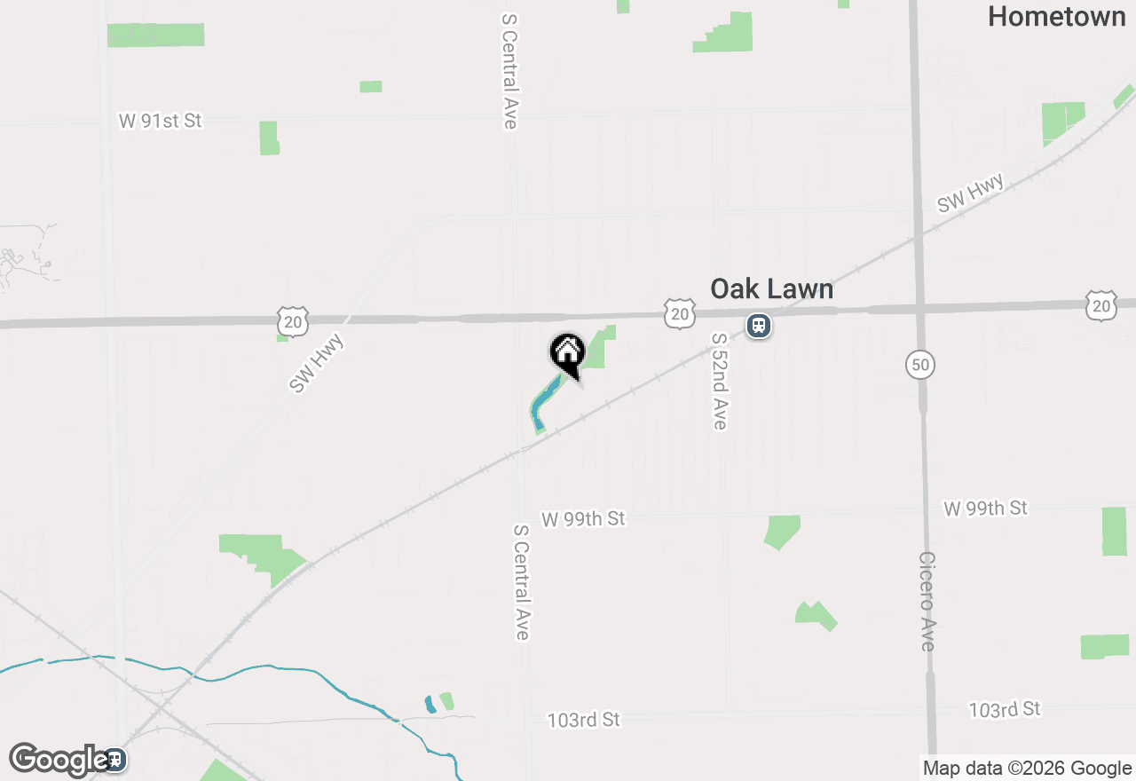 Map of 9617 E Shore Drive, Oak Lawn, IL 60453