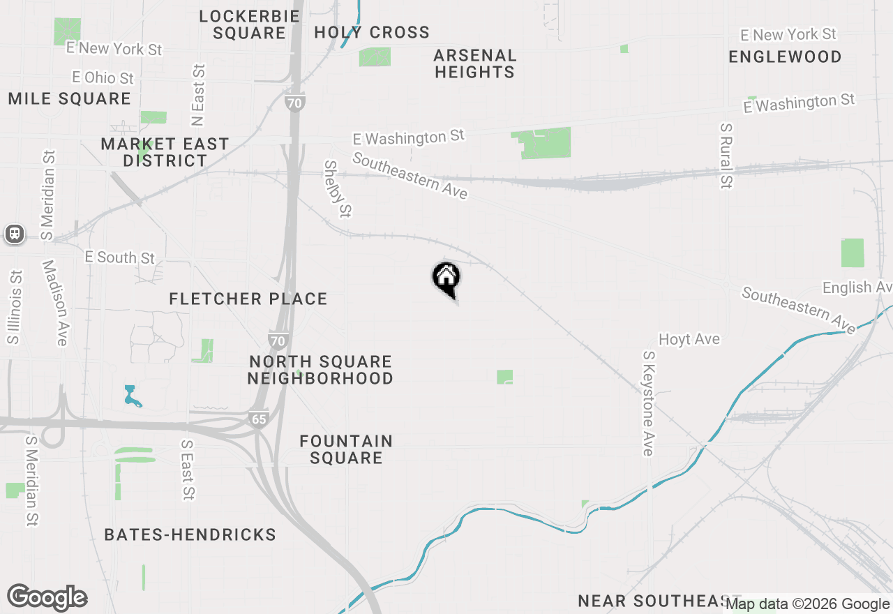 Map of 1502 Spann Avenue, Indianapolis, IN 46203